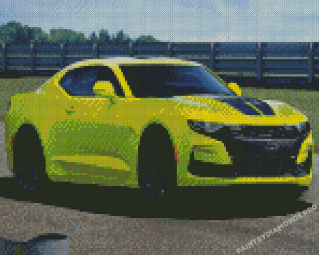 Aesthetic Green Camaro Diamond Painting