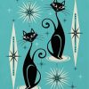 Aesthetic Mid Century Cats Diamond Painting