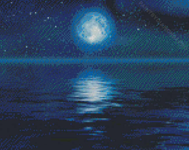 Aesthetic Moon Water Diamond Painting