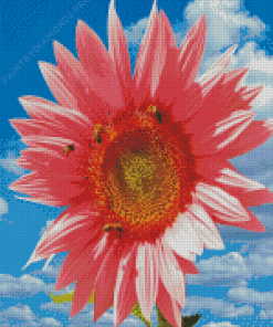 Aesthetic Pink Sunflower Diamond Painting