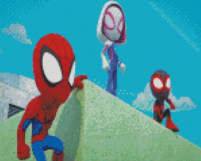 Aesthetic Spidey And His Amazing Friends Diamond Painting