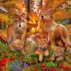 Aesthetic Wolf Family Diamond Painting