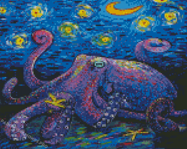 Aesthetic Abstract Octopus Diamond Painting