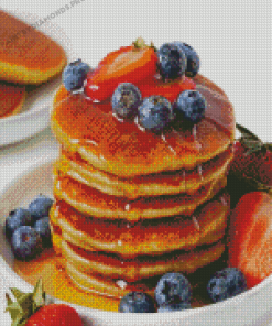 Aesthetic Pancakes And Fruits Diamond Paintings