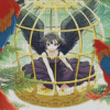 Anime Girl In Cage Diamond Paintings