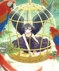 Anime Girl In Cage Diamond Paintings