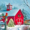 Barn In Snow Diamond Painting