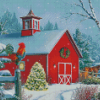 Barn In Snow Diamond Painting