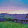 Beautiful Cottages Sunset Diamond Paintings