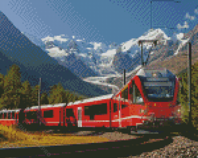 Bernina Express Train Diamond Painting