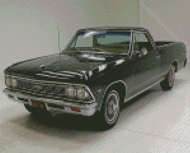 Black 66 El Camino Diamond Painting