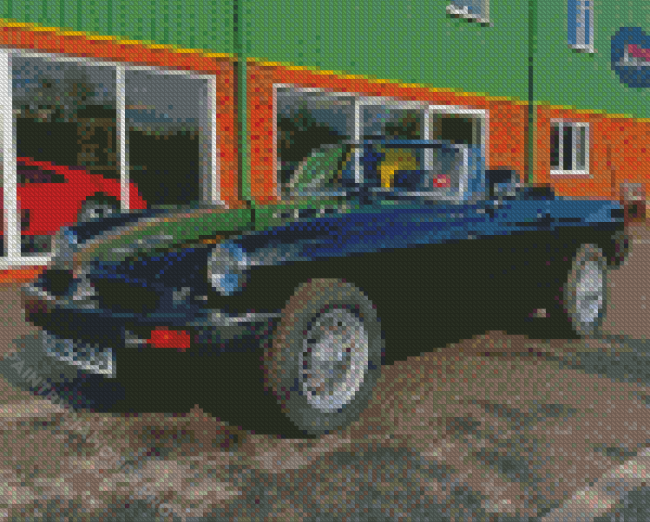 Black Mg Roadster Diamond Painting