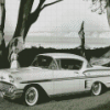 Black And White 1958 Chevy Impala Diamond Painting