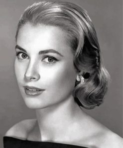 Black And White Grace kelly Diamond Painting