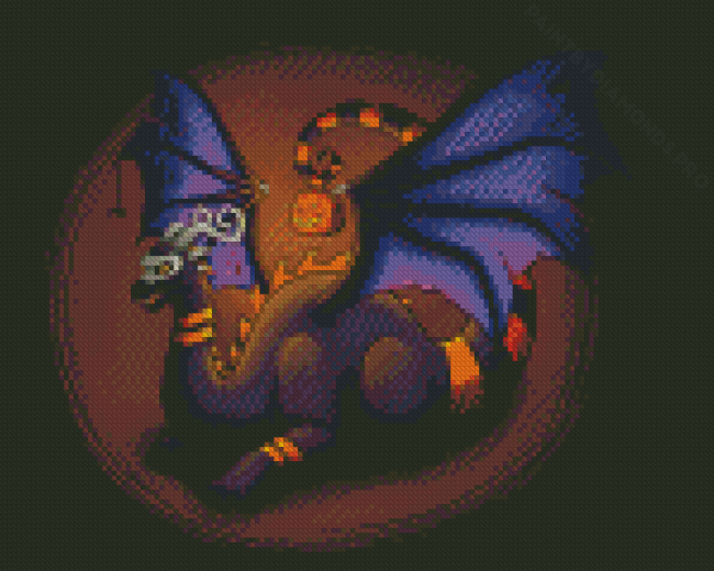 Black Halloween Dragon Diamond Painting