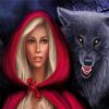 Blonde Woman Wolf Diamond Painting