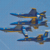 Blue F 18 Diamond Paintings