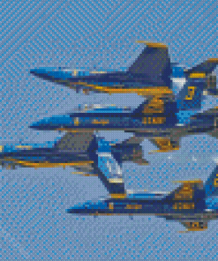 Blue F 18 Diamond Paintings