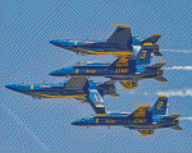 Blue F 18 Diamond Paintings