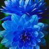 Blue Dahlia Flower Diamond Paintings