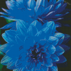 Blue Dahlia Flower Diamond Paintings