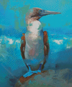 Blue Footed Boobie Bird Art Diamond Painting