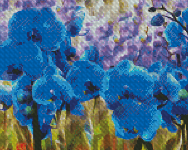 Blue Orchid Diamond Painting