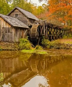 Blue Ridge Mountains Autumn Diamond Painting