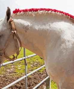 Braided Percheron Horse Diamond Painting