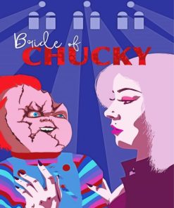 Bride Of Chucky Cartoon Poster Diamond Paintings