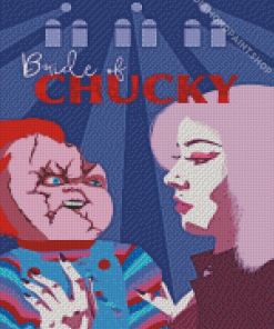 Bride Of Chucky Cartoon Poster Diamond Paintings