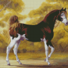 Brown And White Mare Horse Art Diamond Paintings