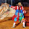 Bull Fighter Clown Art Diamond Painting