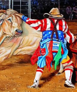 Bull Fighter Clown Art Diamond Painting