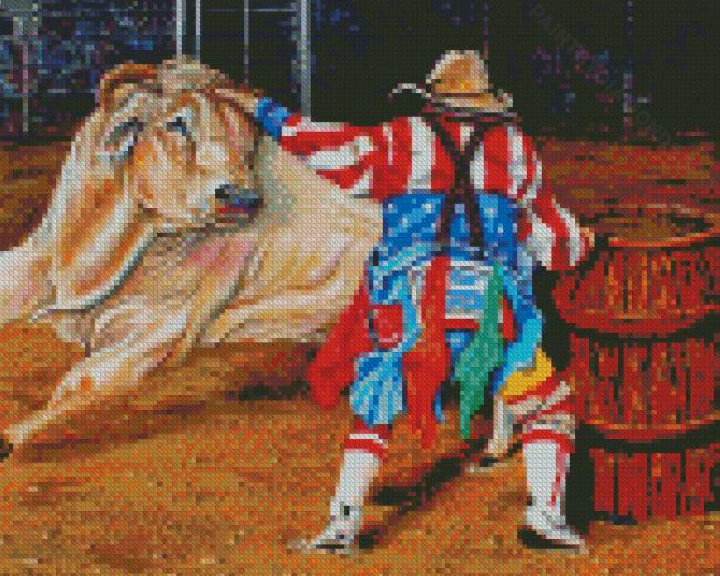 Bull Fighter Clown Art Diamond Painting