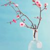 Cherry Blossom In Glass Vase Diamond Painting