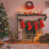 Chrismas Fireplace Diamond Painting