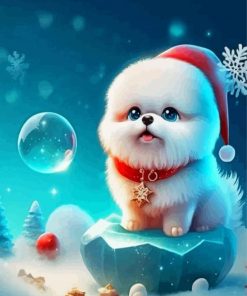 Christmas Dog Diamond Painting