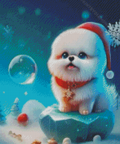 Christmas Dog Diamond Painting