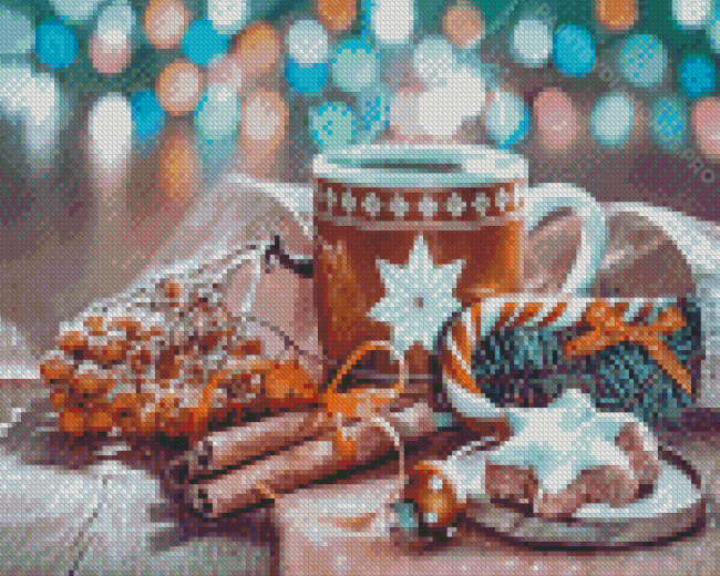 Coffee Christmas Drink Diamond Painting