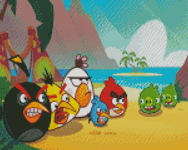 Cool Angry Birds Diamond Painting