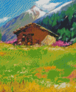 Cool Cottage On A Hill Diamond Painting