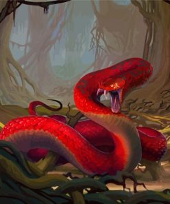 Cool Red Snake Diamond Painting