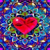 Cool Sacred Heart Mandala Diamond Painting