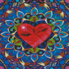 Cool Sacred Heart Mandala Diamond Painting