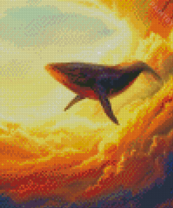 Cool Whale Sky Diamond Painting