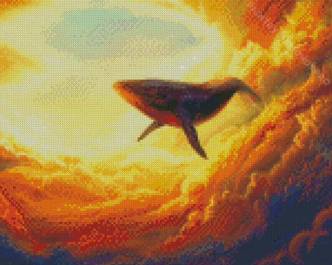 Cool Whale Sky Diamond Painting