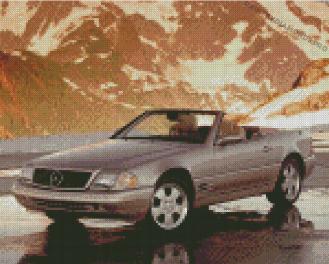 Cool Mercedes SL Car Diamond Paintings