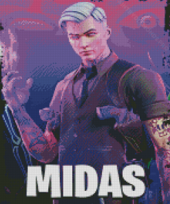 Cool Midas Fortnite Game Poster Diamond Paintings