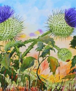 Cool Thistles Diamond Painting